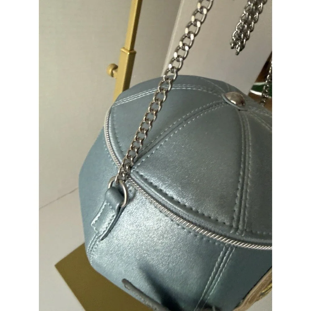 Cinderella Carriage Crossbody Danielle Nicole Brand Purse Silver Chain - Picture 6 of 16